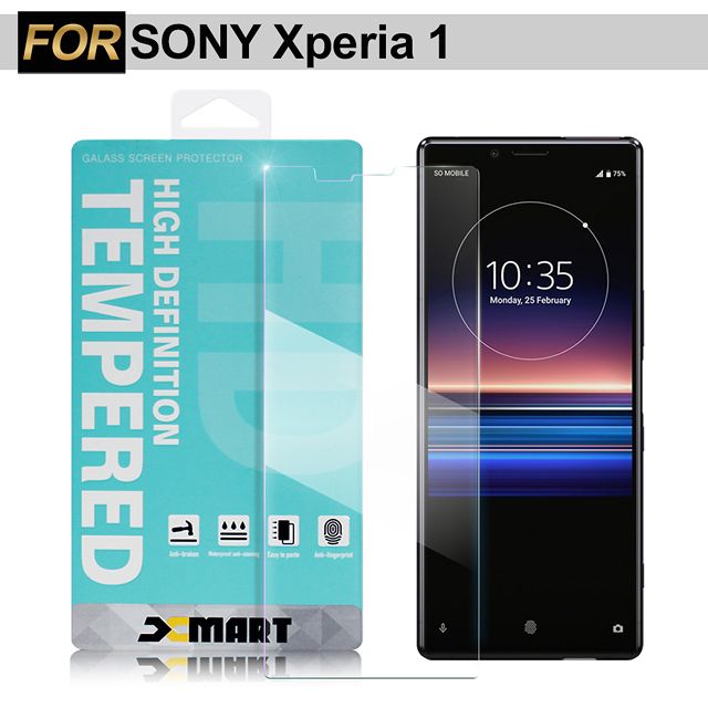 X mart Xmart for Sony Xperia 1 薄型 9H 玻璃保護貼-非滿版