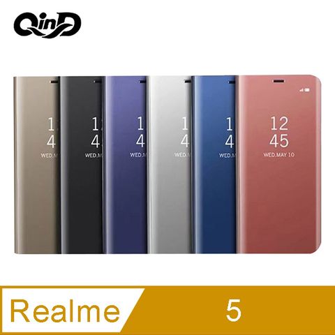 QinD Realme 5 透視皮套