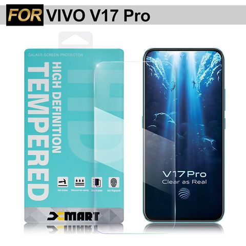 清透美型 展現完美Xmart for VIVO V17 Pro 薄型 9H 玻璃保護貼-非滿版