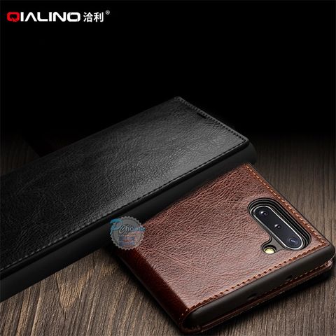 QIALINO 洽利 for SAMSUNG Galaxy Note10 6.3吋時尚經典款 義大利軟牛皮 側掀式手工真皮皮套