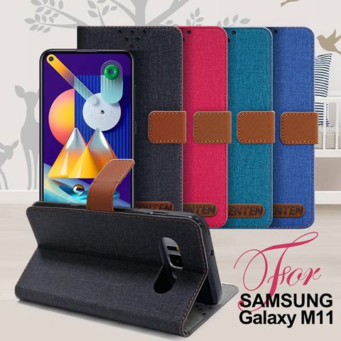 簡約自在 文藝風雅GENTEN for 三星 Samsung Galaxy M11 自在文青風支架皮套