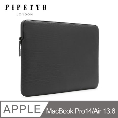 Pipetto 【英國品牌】 MacBook 14吋/13吋 Ultra Lite Sleeve 鑽石紋防撕裂布電腦包-黑色