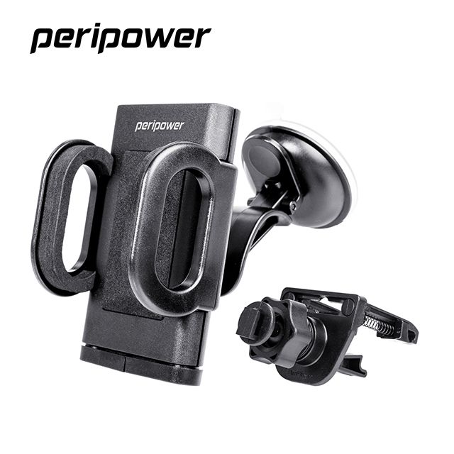 Peripower 冷氣車架x吸盤車架 超值車架兩件組