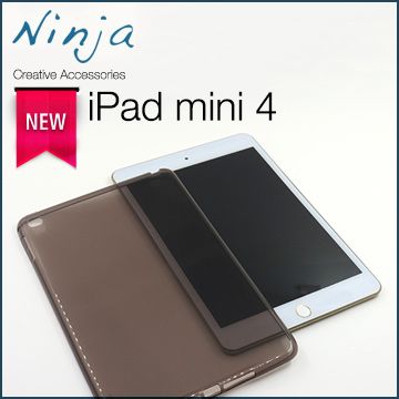 Shimizu 清水 【東京御用Ninja】iPad mini 4高透款TPU保護套透灰