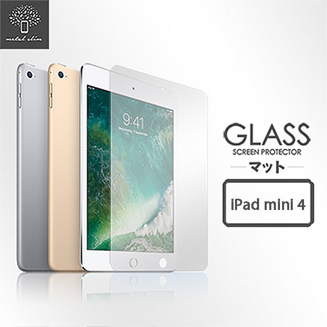 Metal-Slim Apple iPad mini 4 (0.33mm)9H弧邊耐磨防指紋鋼化玻璃保護貼