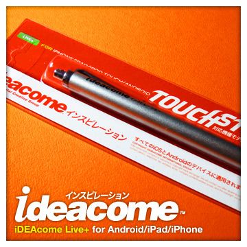 ideacome 愛迪爾康 Live+系列iPhone/iPad/Android手寫與繪圖萬用觸控筆霧透銀