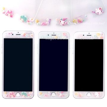 【Sanrio三麗鷗】iPhone 6 /6s (4.7吋) 繁花系列 9H強化玻璃彩繪保護貼