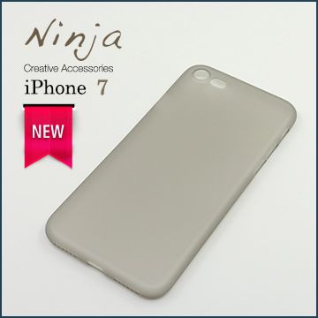 Ninja 東京御用 iPhone 7 (4.7吋) 超薄質感磨砂保護殼霧透灰