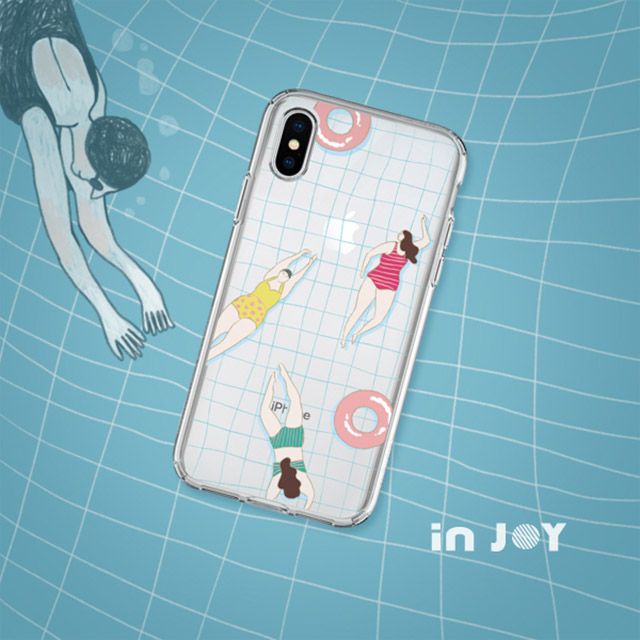 INJOY mall  iPhone 6(s) 游泳時光透明 防摔手機殼 保護殼