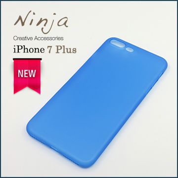 Ninja 東京御用 iPhone 7 Plus (5.5吋) 超薄質感磨砂保護殼霧透藍