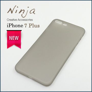 Ninja 東京御用 iPhone 7 Plus (5.5吋) 超薄質感磨砂保護殼霧透灰