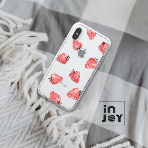 INJOY mall iPhone 6 Plus 插畫風草莓防摔耐震亮面手機殼 保護殼