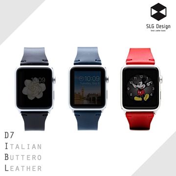 SLG Design Apple Watch 1/2 42mm D7 IBL 義大利頂級真皮錶帶