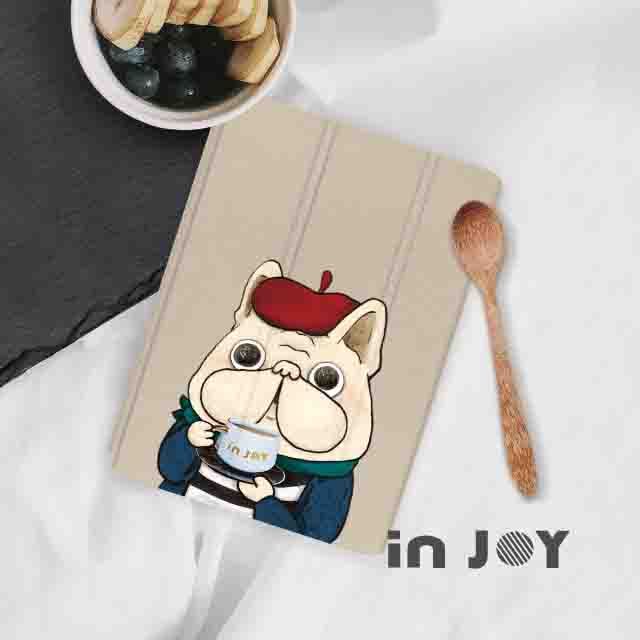 INJOY mall  iPad Air1/5 系列 Smart cover皮革平板保護套 法式麥麥