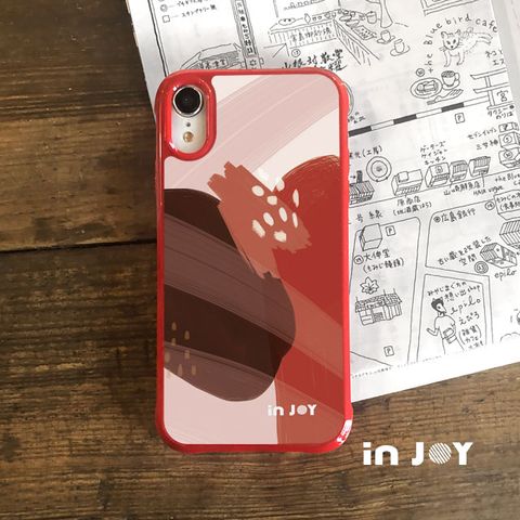 INJOY mall iPhone 7 / 8 Plus 熱情莓果幾何色塊 耐撞擊邊框手機殼