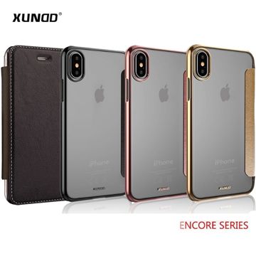 XUNDD 訊迪 for iPhone 8/iPhone 7 輕柔裸背皮革電鍍皮套