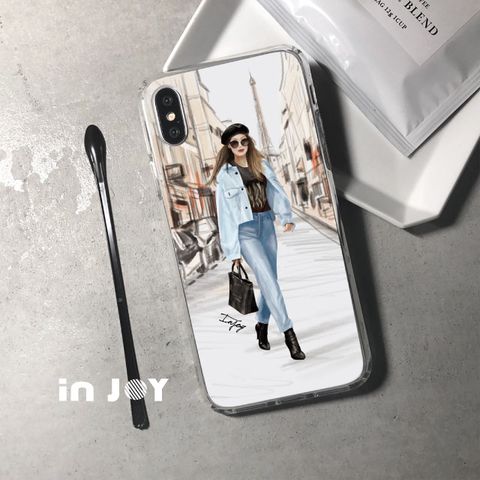 INJOY mall iPhone 7 / 8 巴黎女伶透明 防摔手機殼 保護殼