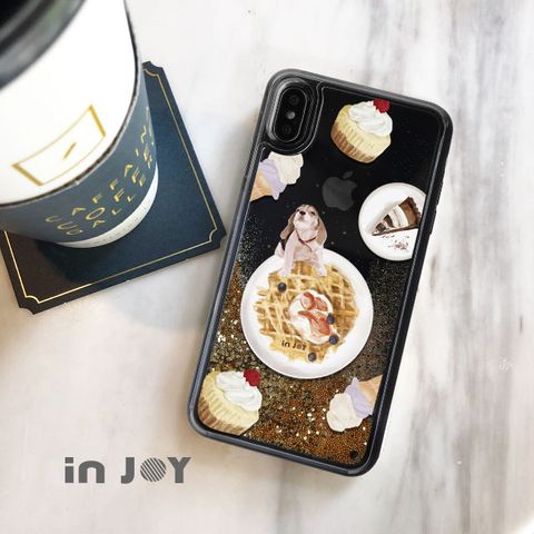 INJOY mall iPhone 7 / 8  愛甜食米格魯 透明 閃亮 流沙手機殼