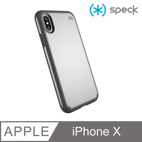 ★㊣超值搶購↘7折★Speck Presidio Metallic iPhone X/Xs 金屬質感防摔保護殼-鎢灰色