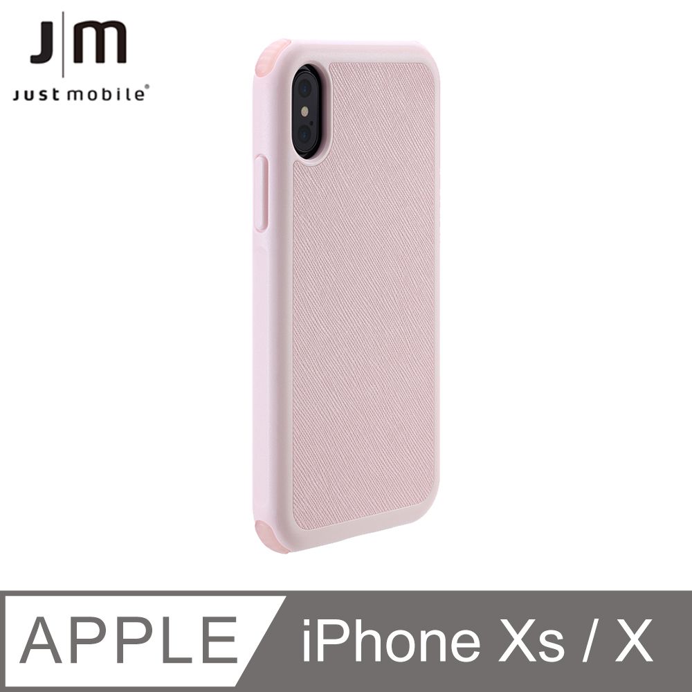 Just Mobile  Quattro Air iPhone X /Xs 坦克防摔氣墊殼-玫瑰粉