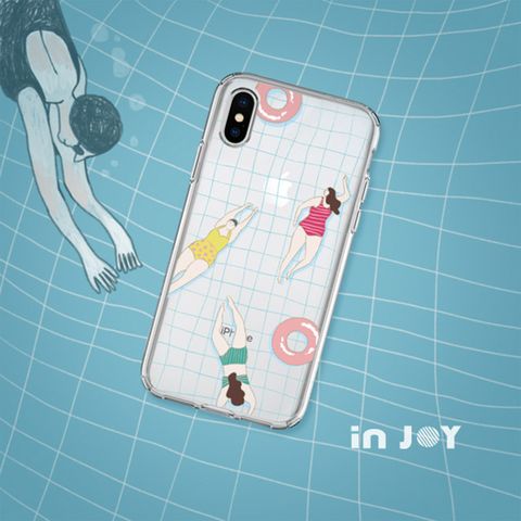 INJOY mall iPhone X 游泳時光透明 防摔手機殼 保護殼