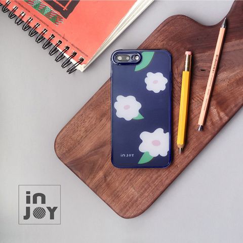 INJOY mall iPhone X 青春洋溢花朵 耐撞擊邊框手機殼