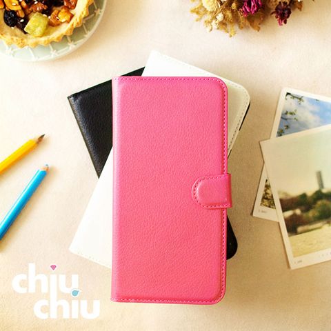 chiuchiu Apple iPhone XS (5.8吋)荔枝紋側掀式可插卡立架型保護皮套