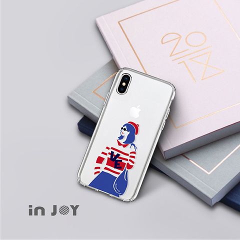 INJOY mall iPhone XS 簡約文青情侶女生款透明 防摔手機殼 保護殼