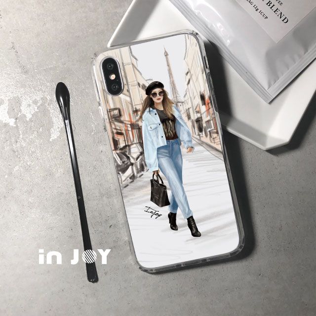 INJOY mall  iPhone XS 巴黎女伶透明 防摔手機殼 保護殼