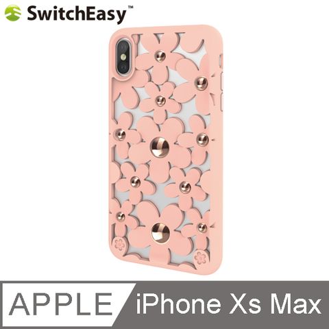 SwitchEasy 魚骨牌 Fleur iPhone Xs Max 3D花朵吸震防摔保護殼-粉色