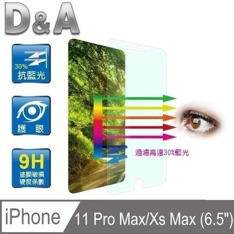 D&A for iPhone Xs Max/ 11 Pro Max(6.5吋)日本9H藍光保貼