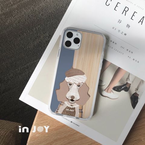 INJOY mall iPhone XS 格紋時髦紅貴賓透明 防摔手機殼 保護殼