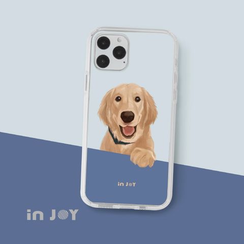 INJOY mall iPhone XS 黑皮黃金獵犬 透明耐衝擊防摔 手機殼