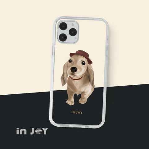 INJOY mall iPhone X 奶油臘腸犬 透明耐衝擊防摔 手機殼