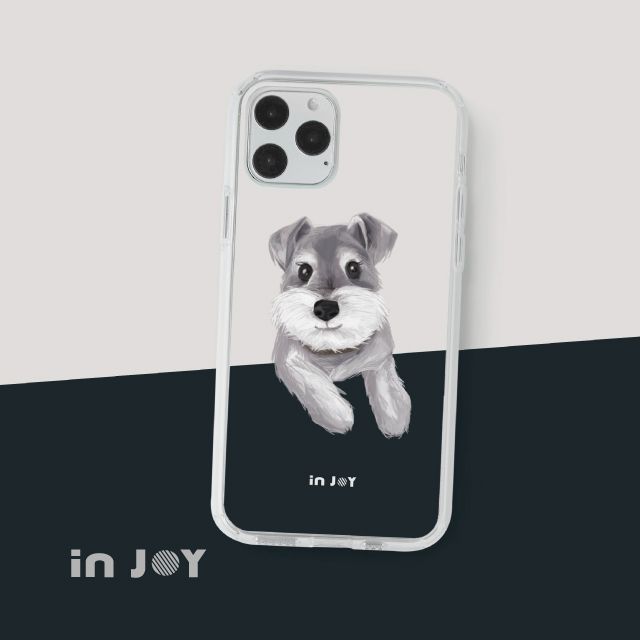 INJOY mall  iPhone X 迷你雪納瑞 透明耐衝擊防摔 手機殼