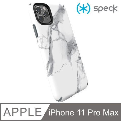 ★㊣超值搶購↘7折★Speck Presidio Inked iPhone 11 Pro Max 白/灰色大理石圖案抗菌防摔保護殼