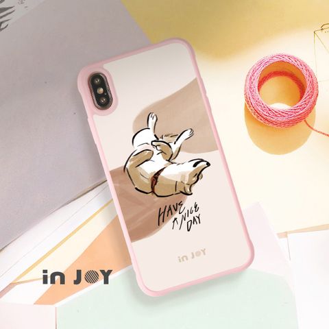 INJOY mall iPhone 11 Pro max 耍萌柴犬耐撞擊磨砂邊框手機殼