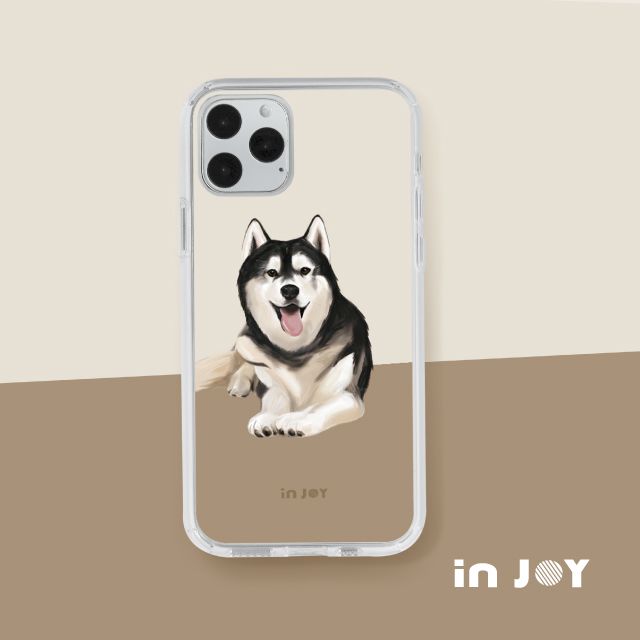 INJOY mall  iPhone 11 Pro max 微笑哈士奇透明 防摔手機殼 保護殼