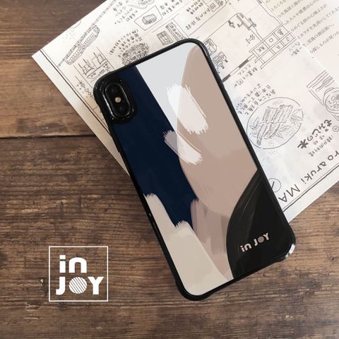 INJOY mall iPhone 11 Pro max 低調中性幾何色塊 耐撞擊邊框手機殼