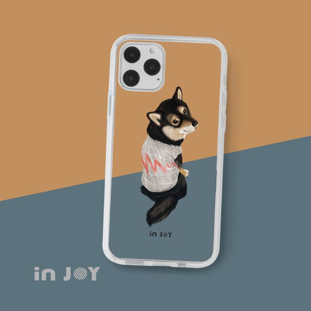 INJOY mall  iPhone 11 Pro max 回萌柴犬 透明耐衝擊防摔 手機殼