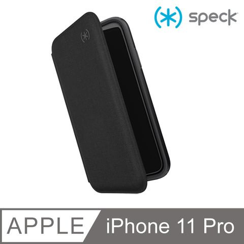 Speck Presidio Folio iPhone 11 Pro 針織紋側翻防摔皮套-黑灰色