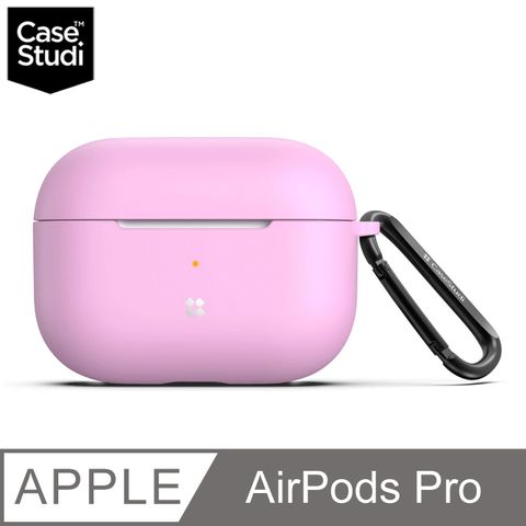 CaseStudi UltraSlim AirPods Pro 充電盒矽膠保護套(含扣環)-粉紅色