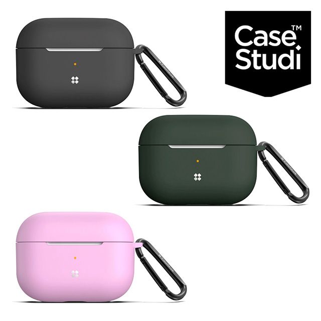 Apple 蘋果 CaseStudi UltraSlim AirPods Pro 充電盒矽膠保護套(含扣環)