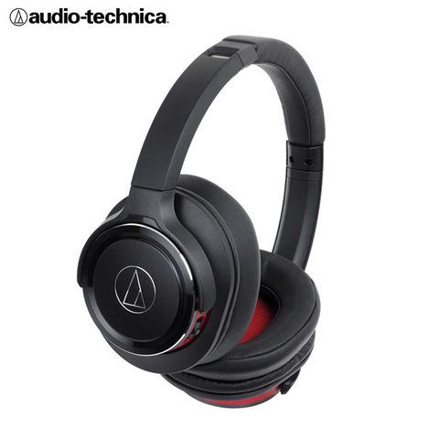 鐵三角 ATH-WS660BT 重低音無線藍牙耳罩式耳機 40H續航力 - 黑紅色
