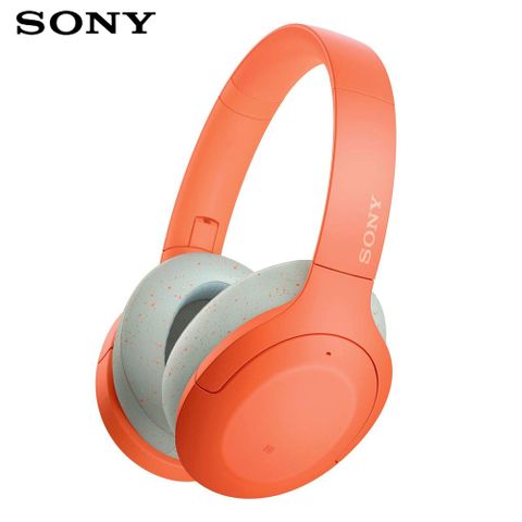 ★加贈耳機架SONY WH-H910N 摺疊無線藍牙耳機 35H續航力【橘色】