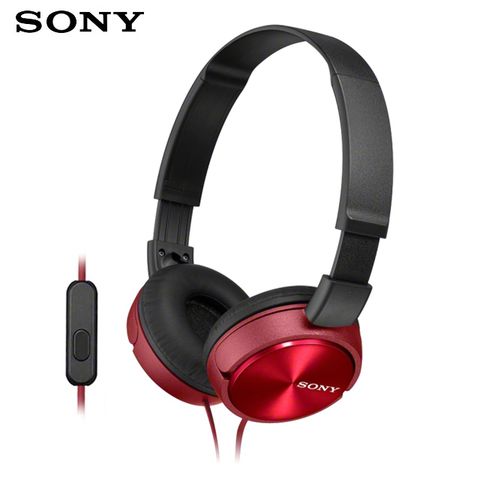 F3C6;深沉有力的低音域★SONY MDR-ZX310AP 摺疊耳罩式立體聲耳機 智慧型手機線控 - 紅色