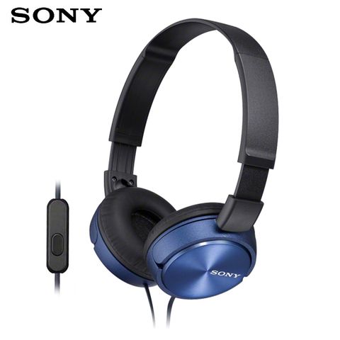 F3C6;深沉有力的低音域★SONY MDR-ZX310AP 摺疊耳罩式立體聲耳機 智慧型手機線控 - 藍色