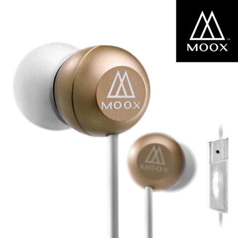 MOOX 穆克斯 M3iG入耳式線控耳機-金色