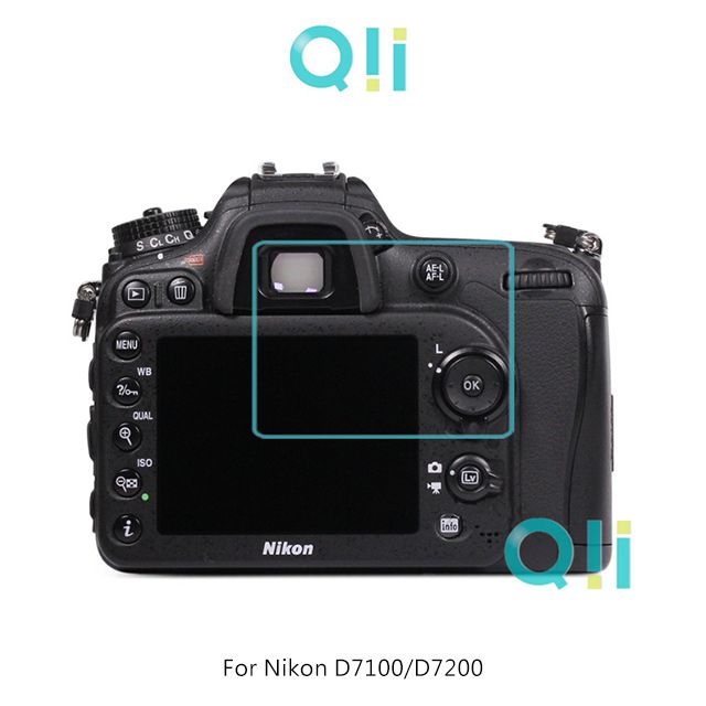 Qii  Nikon D7100/D7200 螢幕玻璃貼 (兩片裝)