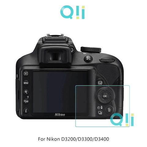 Qii Nikon D3200/D3300/D3400 螢幕玻璃貼 (兩片裝)